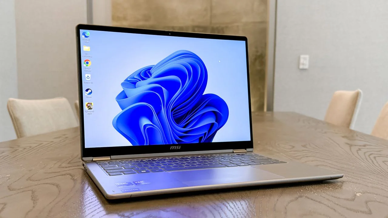 I tested the MSI Prestige 14 Flip AI+ — and it’s a business laptop that knows how to have fun