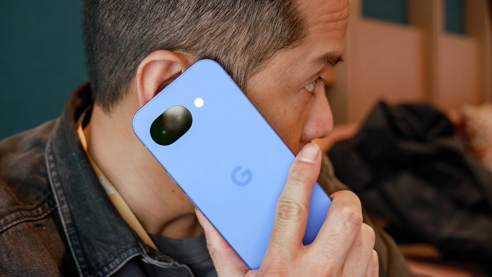 Google Pixel 10a used for phone call.